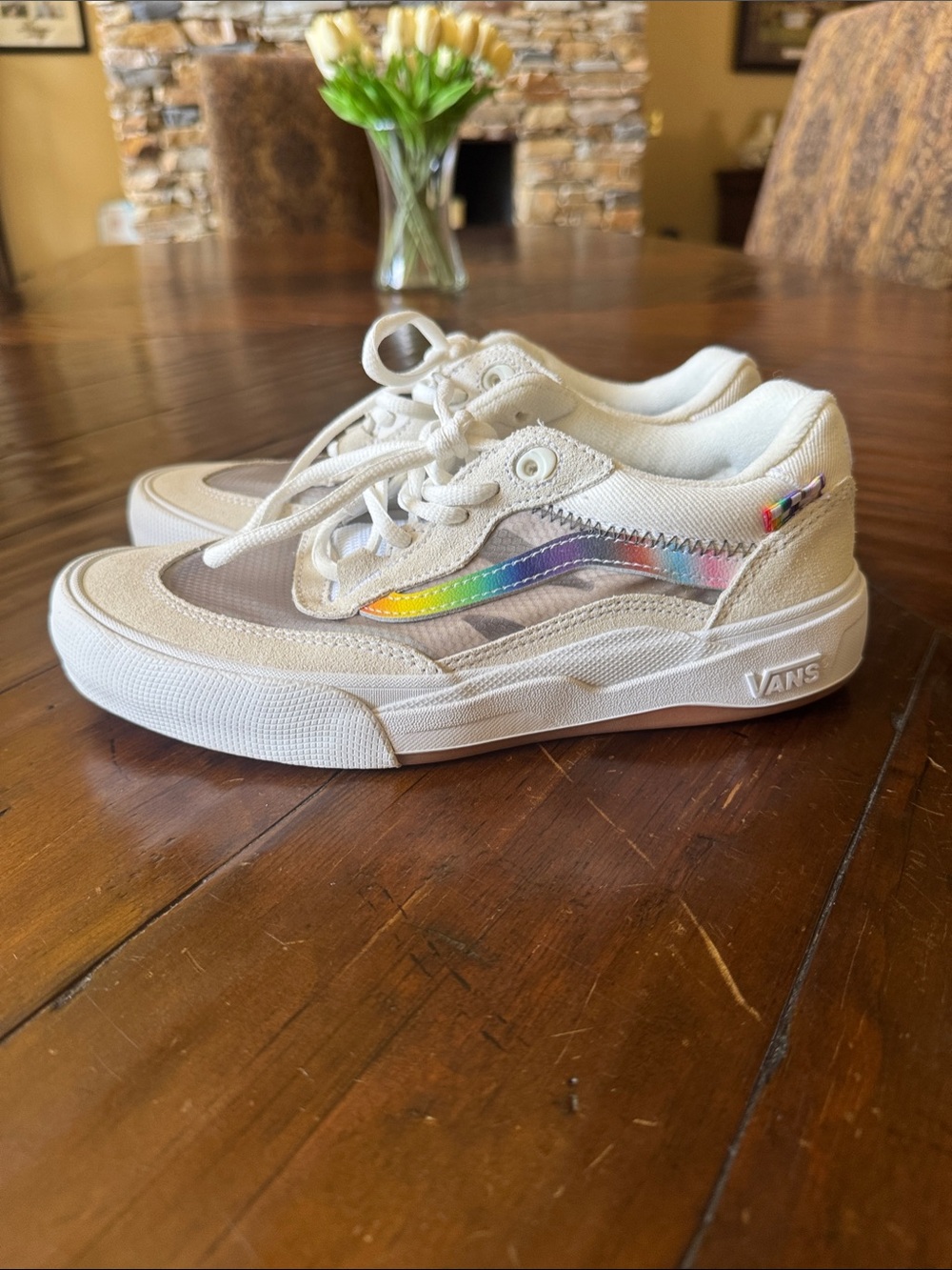 Vans Men’s 6.5 (EUR 38.5) skateboard POPCUSH with Rainbow Side Stripe